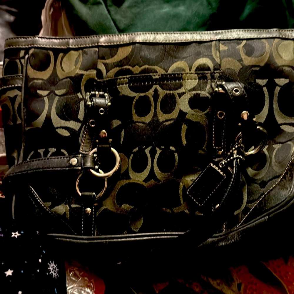 Coach purse. Black and tan. New
